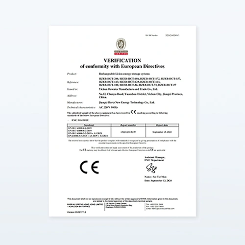 CE Certificate — Annex — certificate document issued by Yichun Dawnice Manufacture & Trade Co., Ltd