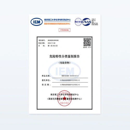 IEM Report — certificate document issued by Yichun Dawnice Manufacture & Trade Co., Ltd