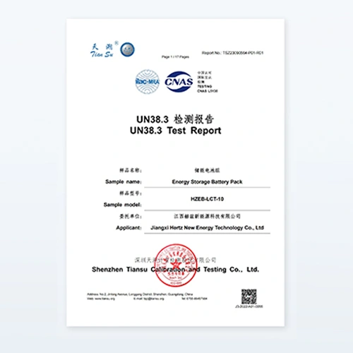 UN38.3 Test Report — certificate document issued by Yichun Dawnice Manufacture & Trade Co., Ltd